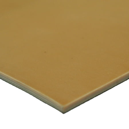 Rubber-Cal Pure Gum Rubber - 40A Durometer - Smooth Finish - No Backing - 0.125" Thick x 4" Width x 36" Length - Tan