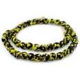 thumbnail image 3 of The Bead Chest Black & Yellow Fused Recycled Glass Beads 14mm Ghana African Multicolor Round Large Hole 30 Inch Strand Handmade Fair Trade, 3 of 4