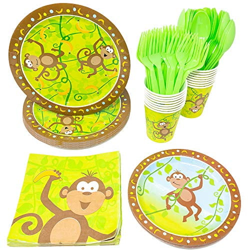Baby Boy Monkey Lunch Napkins 16 Per Package Baby Shower and Party Supplies 