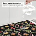 thumbnail image 5 of Yiaed Christmas Tree Decoration Print Highly Absorbent Microfiber Kitchen Counter Mat, Dish Drying Pad for Dishes, Utensils, Pots and Pans, Large 18" x 24", 5 of 7