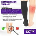 thumbnail image 5 of MDR Compression Socks Medical Knee High for Men & Women 20-30 mmHg 1 Pair Made in USA (13-15, Black), 5 of 7