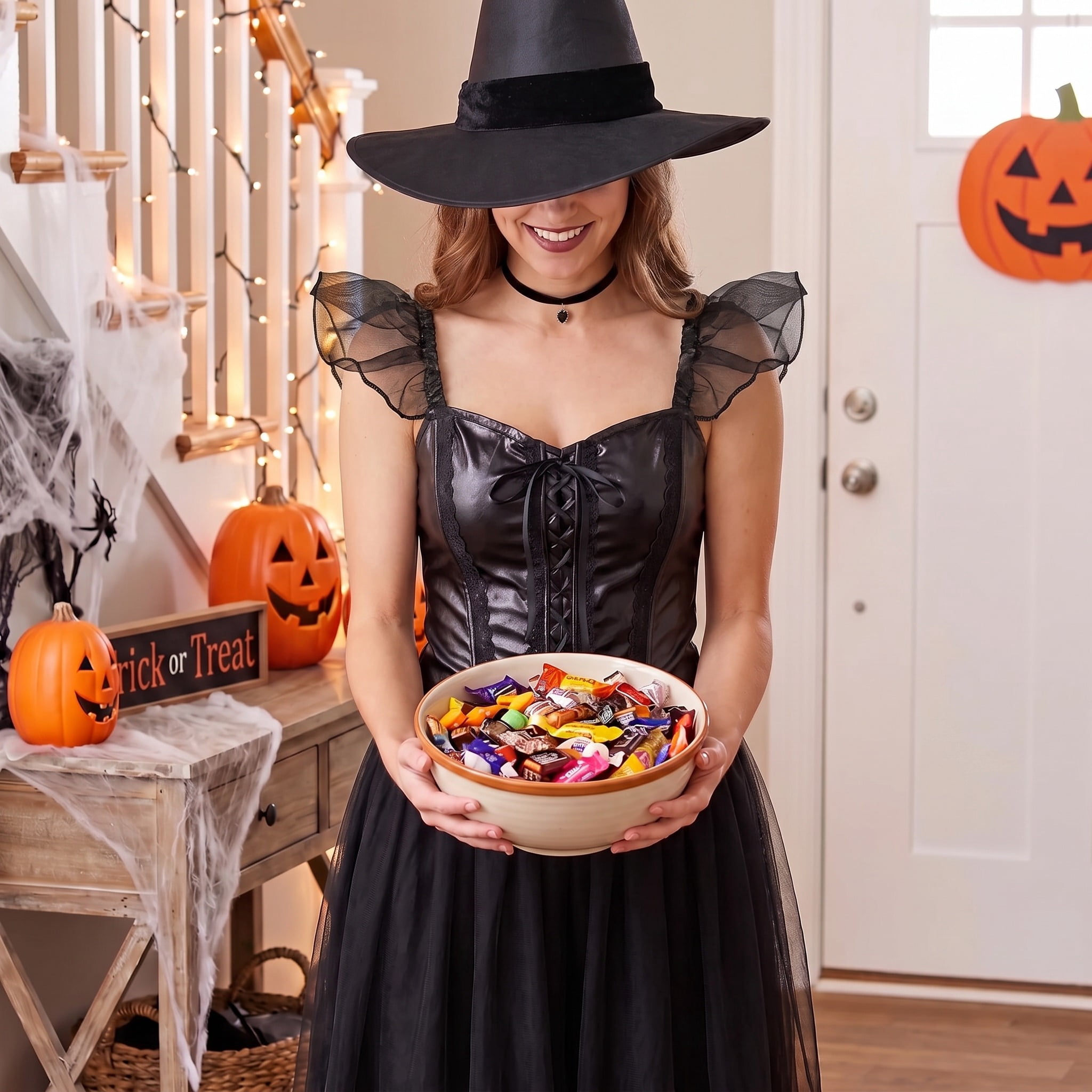 Flirty Top Costume Accessory for Adults, Black, M (8/10), Halloween by Way To Celebrate