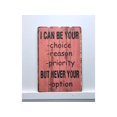 thumbnail image 1 of Never Option Wooden Sign Wall Decor, 1 of 1