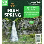 Irish Spring Bar Soap, 20 Count 4 Ounces, Original Clean