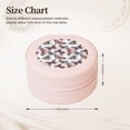 thumbnail image 2 of Yiaed Vintage Butterflies Print Travel Jewelry Case Bridesmaid Gift Boxes Jewelry Travel Organizer Small Round Jewelry Box Mini Storage-Pink, 2 of 7
