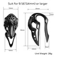 thumbnail image 4 of LADEMAYH Gothic/Punk Ear Weights for Stretched Ears, Bird Skull Design 9/16in Dangle Gauges for 14mm+ Ear Stretching, Hypoallergenic 316L Stainless Steel Weighted Gauges Body Jewelry, 4 of 6