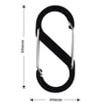 thumbnail image 3 of LJNYFDC Camping Gear Accessory 2Pcs Colored Carabiner Zipper Lock Clips Strong Load bearing Portable Camping Keyring S shaped Carabiners, 3 of 7