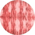 thumbnail image 1 of Ahgly Company Indoor Round Abstract Red Contemporary Area Rugs, 4' Round, 1 of 4