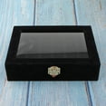 thumbnail image 2 of TISHITA Velvet Case Earring Necklace Organizer Display Jewelry Storage Box Black, 2 of 8