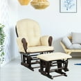 thumbnail image 3 of Patiojoy Nursery Glider and Ottoman, Adult Rocking Chair with Storage Pocket for Bedroom and Living Room, Beige, 3 of 6