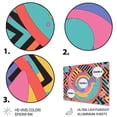 thumbnail image 3 of Designart "Curves and Shapes Groovy I" Abstract Metal Art Print, 3 of 4