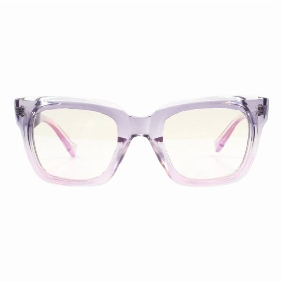 Blue Light Blocker Glasses Thick Square Translucent Purple Pink Unisex UV400