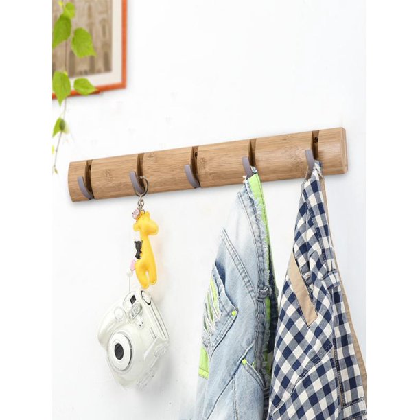 Home Folding 5Hook Hook Wall Mounted Floating SpaceSaving Coat Rack