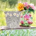thumbnail image 2 of 2 Pcs Petit Seau Design Marguerite Conteneur de Fleurs Rétro Maison Vase à Fleurs, 2 of 5