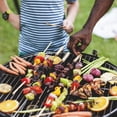 thumbnail image 4 of Paquete de 50 Pinchos de Kabob con Mango de Madera, Pinchos de Metal de 13" de Acero Inoxidable para Barbacoa, 4 of 7