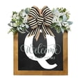 thumbnail image 2 of XWSHYW Decoraciones para El Hogar Corona Decorativa para Puerta de Entrada con Apellidos Durante Todo El Año, Placas Colgantes Delante de La Puerta, 2 of 3