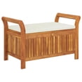 thumbnail image 4 of vidaXL Outdoor Storage Bench Patio Deck Box with Cushion Solid Wood Acacia, 4 of 6