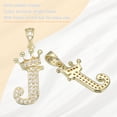 thumbnail image 3 of Colgante de letra Uxcell en oro chapado con circonitas cúbicas, colgante inicial monograma, joyería de nombre para hombres y mujeres DIY, 3 of 6