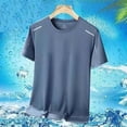 thumbnail image 5 of BVOFAR Men's Quick Dry Athletic Shirts Big and Tall Moisture Wicking Cooling Workout T Shirt Crew Neck Short Sleeve Gym Tees for Fitness Running Blue XXXL, 5 of 10