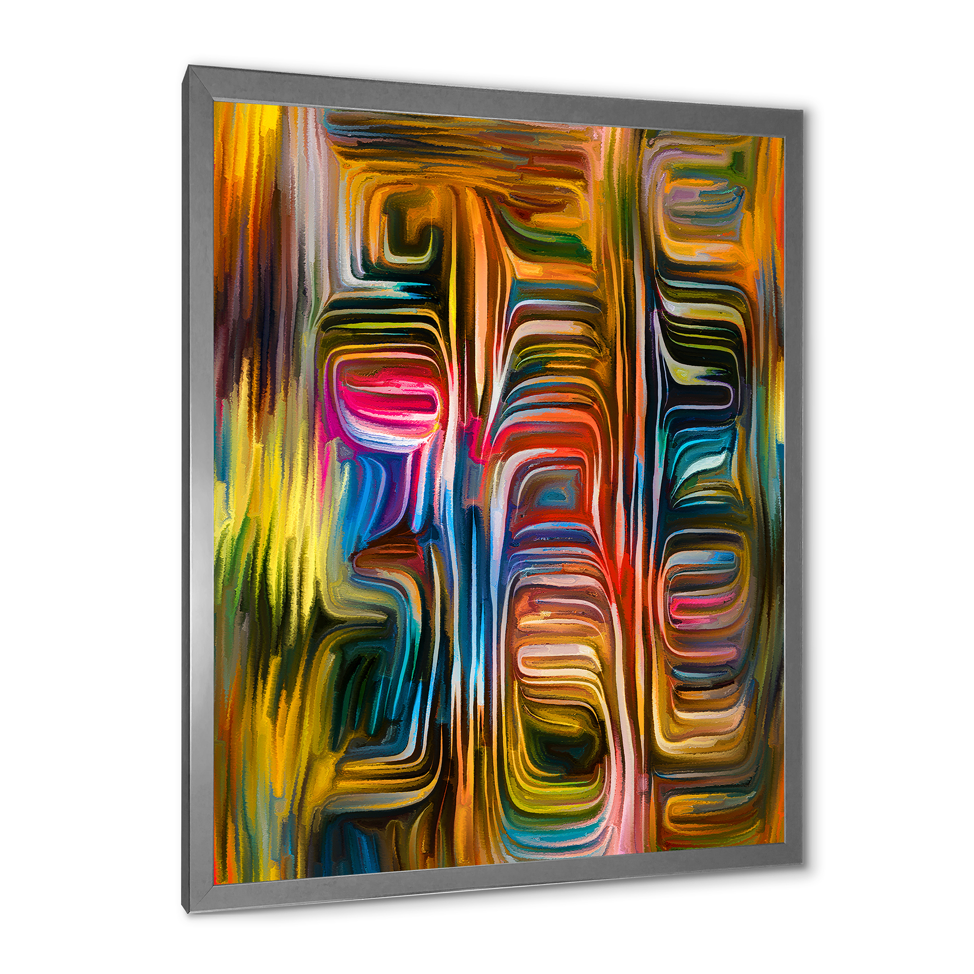 Designart 'Colour Spiral Fusion II' Modern Framed Art Print