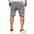 thumbnail image 5 of Cargo Shorts for Men Cotton Stretchy Soft Classic Cargo Stretch Short High Waisted Travel Casual Shorts Loose&nbsp;fit Summer Cargo Shorts with Pockets,Light Gray,S, 5 of 6