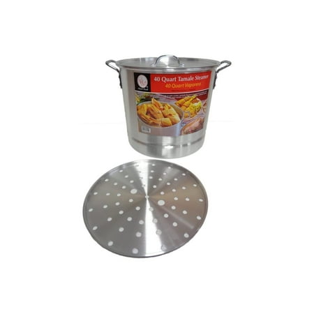 

40 Qt Tamale Steamer Vaporera Stock Pot Premium Aluminum Tamalera 10 Gallons