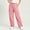 Pink women plus size cargo pants a1, variant on Women Plus Size Wide Leg High Waisted Cargo Pants with Pockets Casual Solid Loose Long Trousers Activewear Workout Streetwear Y2K Baggy Pants, Red 2XL