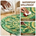 thumbnail image 3 of Round Table Cover for Round Tables 36"-70", Fitted Tablecloth with Elastic for Indoor Outdoor Party Holiday, 36inch, A Pine Tree Forest, 3 of 8