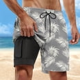 thumbnail image 2 of Men's Casual Shorts Mens Tennis Short Mens Apparel Shorts Quick Y Men Swim Shirt Baggy Cargo for Men Light Boy for Women Casual Set Denim Cargo Tall Athletic Grey 2XL, 2 of 4