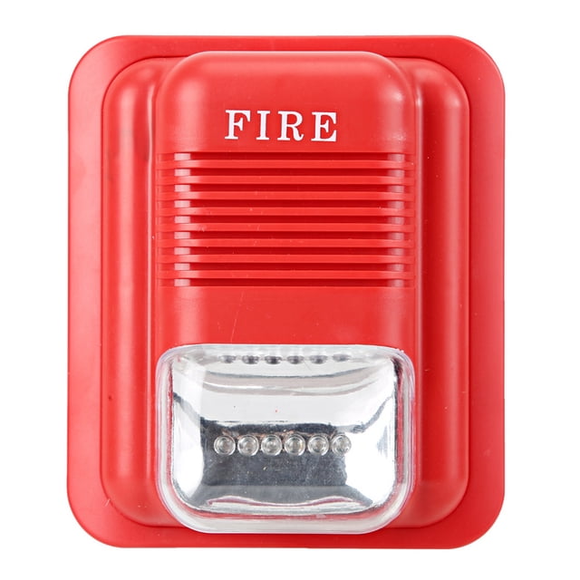 Sistema de seguridad de alerta de sirena estroboscópica de advertencia de alarma contra incendios con luz y sonido de 12 V/24 V CC