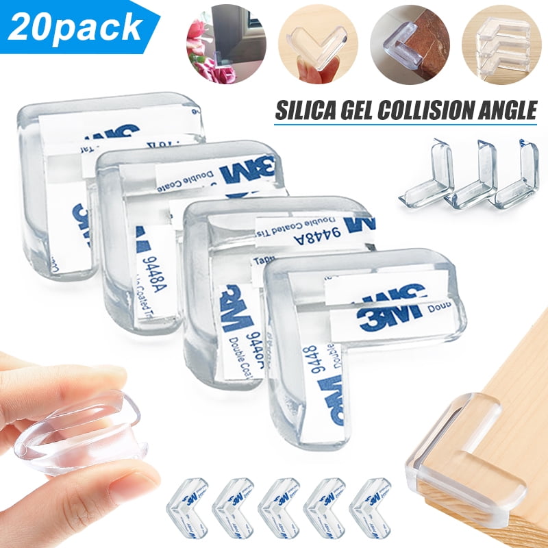 LNKOO Corner Guards (20 Pack), Silicone Clear Corner Protectors High Resistant Adhesive Baby Proof Corner Guards Stop Child Head Injuries Tables, Furniture & Sharp Corners Baby Proofing (L-Shaped)