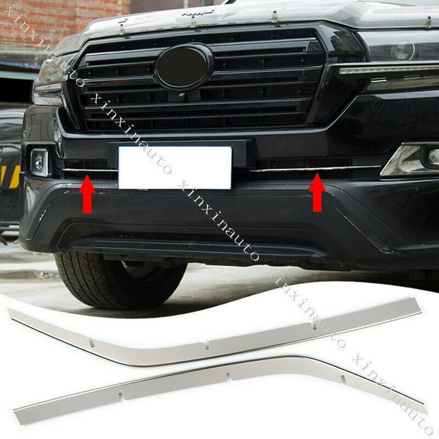 Chrome Front FogLight Molding Trim Strip for Toyota Land Cruiser LC200 2016-2021