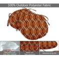 thumbnail image 2 of Vargottam Indoor/Outdoor Round Bistro Chair Cushions Block Print 15-Inch Bistro Chair Pads Waterproof Seat Chair Cushion For Home/Office- Set Of 2 (Orange), 2 of 7