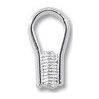 JewelrySupply EZ-Crimp End 3x8mm Silver Plated (10-Pcs)