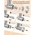 thumbnail image 7 of Stainless Steel Meat Grinder Attachment for KitchenAid Mixer, Food Grinder Attachment Anti-Corrosion, 18-Piece Set Includes 3 Seamless Sausage Stuffers, 4 Grinding Plates, 7 of 7