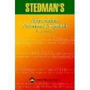 Pre-Owned Stedman's Abbreviations, Acronyms and Symbols 9780781744034