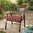 thumbnail image 2 of Better Homes & Gardens 21" x 21" Red Trellis Square Seat Pad Outdoor Seating Cushion with EnviroGuard, 2 of 8
