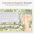 thumbnail image 2 of 4 in 1 Large Mouse Pad, Keyboard Wrist Rest Set, Ergonomic Mouse Pad with Wrist Support, Desk Mat with Stitched Edges Extended Desk Pad Waterproof Desk Mat for Home Office Game I Green Flower Plants, 2 of 15