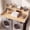 White Natural B, variant on OMCMUU Cabinet with Washer Dryer Countertop, 2 Storage Shelves, White