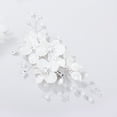 thumbnail image 4 of Pinzas para el cabello con pétalos de acrílico hechos a mano con perlas de cristal, accesorios decorativos de flores blancas para el cabello para mujeres, novias, bodas y fiestas., 4 of 5