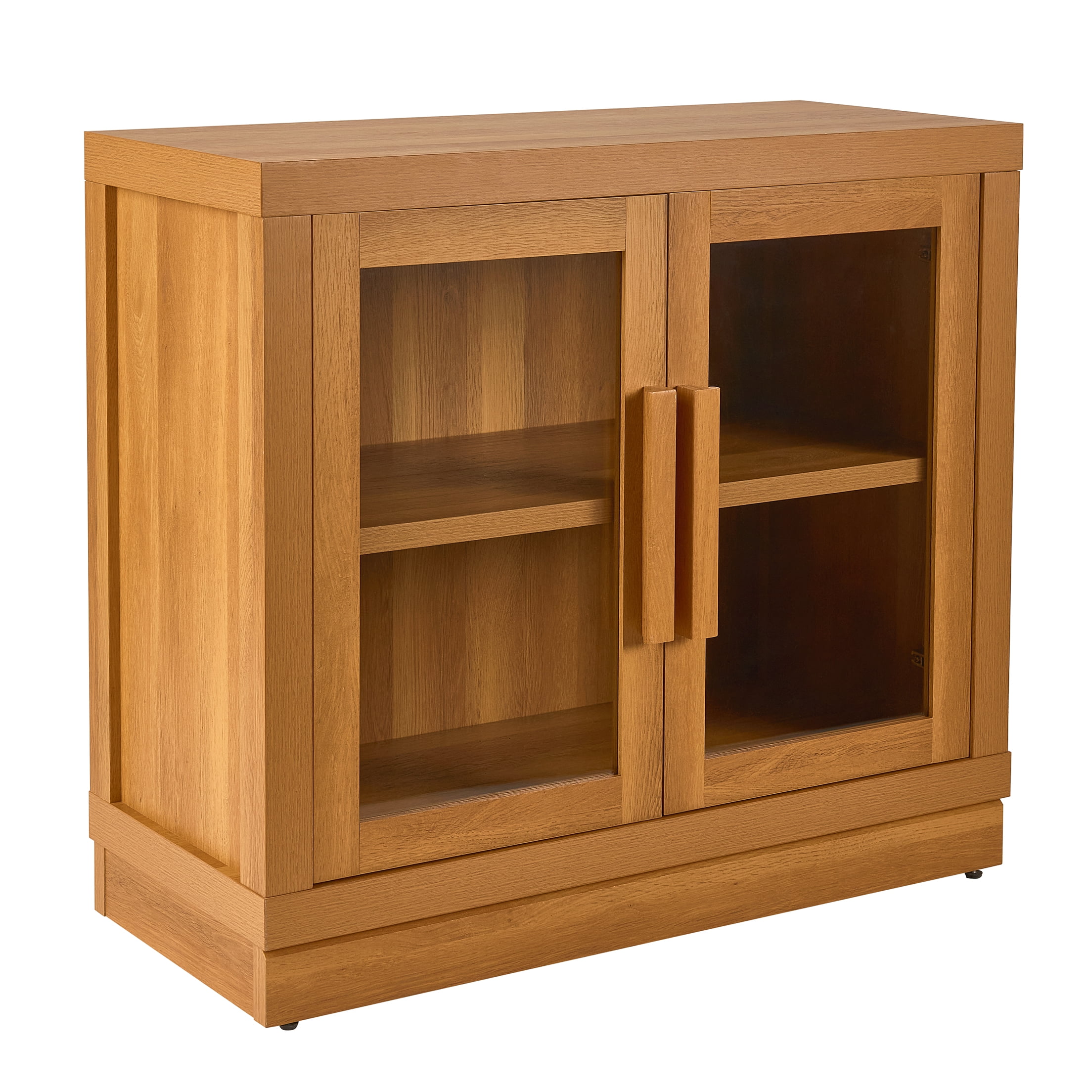 (2 pack) Better Homes & Gardens Ezra Accent Cabinet, Light Honey Finish