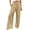 506_Khaki, variant on Women's Casual Pants Women Linen Pants Summer Wide Leg High Waist Casual Pant 2026 Beach Travel Vacation Outfits Women's Casual Pants L