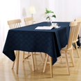 thumbnail image 2 of Deconovo Jacquard Impermeable Mantel con Redondo Patterns para mesa de comedor, Navy Blue, 60x84 Inch, 2 of 7