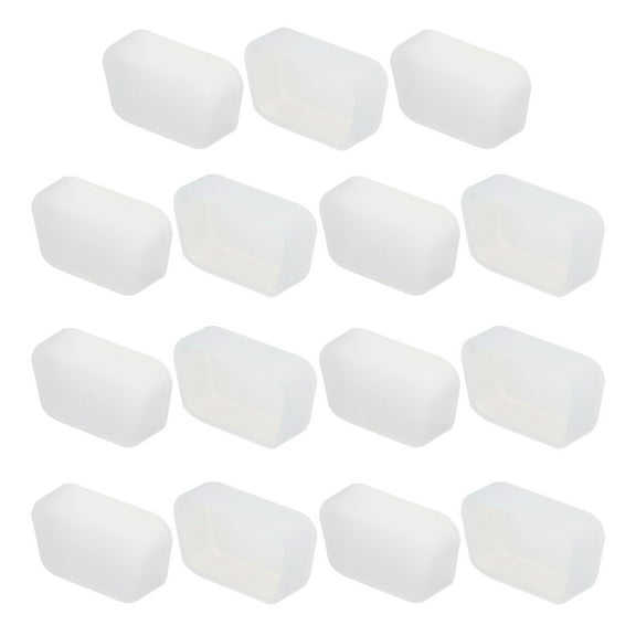 15pcs Laptop COM Port Duct Covers Caps Silicone Plugs Protectors for VGA DB9 DB15 Male End, Clear