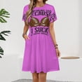 thumbnail image 2 of Fantasy Football Last Place Award Punishment Dress Summer Street Style Dresses Female Short Sleeve Printed Sundress, 2 of 7