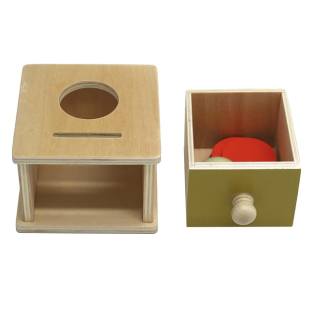 Juguete de bola de madera, educativo preescolar, juego de actividades, caja de permanencia de objetos de madera para bebés, niños y niñas, regalo sant