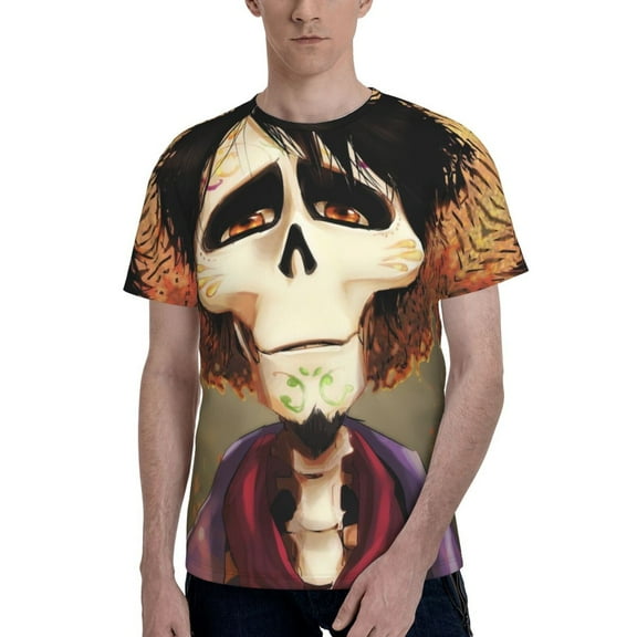 Coco Men's T Shirts Cartoon Graphic Short Sleeve Tees Novelty Casual Unisex Adults Tee Shirt Tops