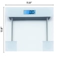 thumbnail image 4 of Cameo Bathroom Scale for Body Weight, Bathroom Body Scale with a Large LCD Backlight Display and Tempered Glass, Batteries Included, 400lbs, White Square Modern Design, 4 of 4
