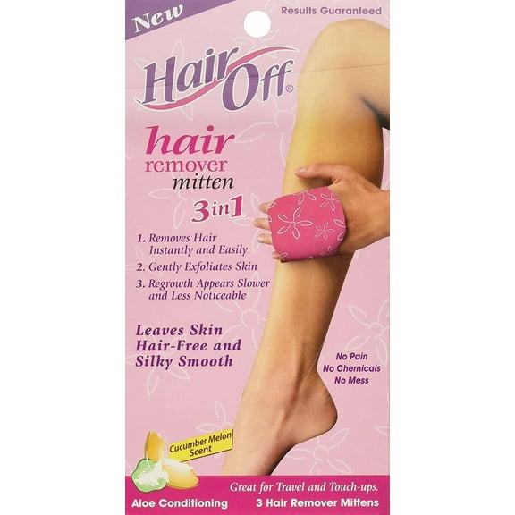Hair Off Hair Remover Mitten 3-N-1