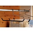 thumbnail image 2 of Black Heavy Duty Metal Quilt Hanger, (Box of 1) Heavy Gauge Steel Hanger with Vinyl Non-Slip Coating for Pants Linens or Textiles by International Hanger, 2 of 4